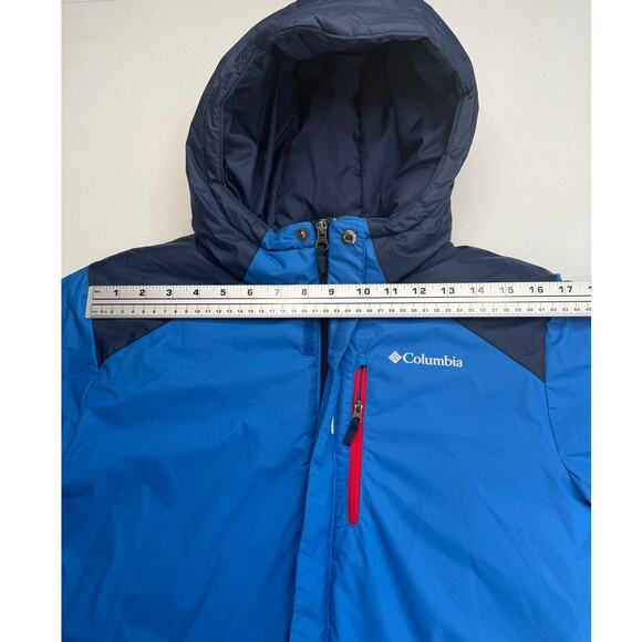 NEW Columbia Big Kids Lightning Lift Insulated Jacket Hooded Blue Navy Size L - Picture 8 of 11